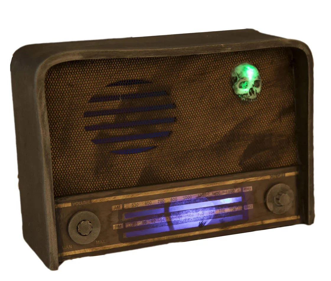 Radio Terrorífica con Luz y Sonido Decoración Halloween Viving