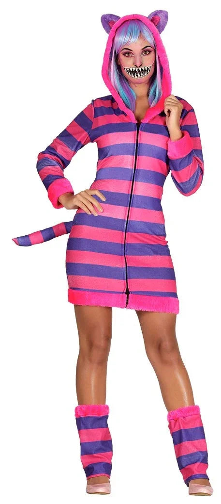 Disfraz de Gato Cheshire de Alicia para Mujer Alicia en el País de las Maravillas Guirca