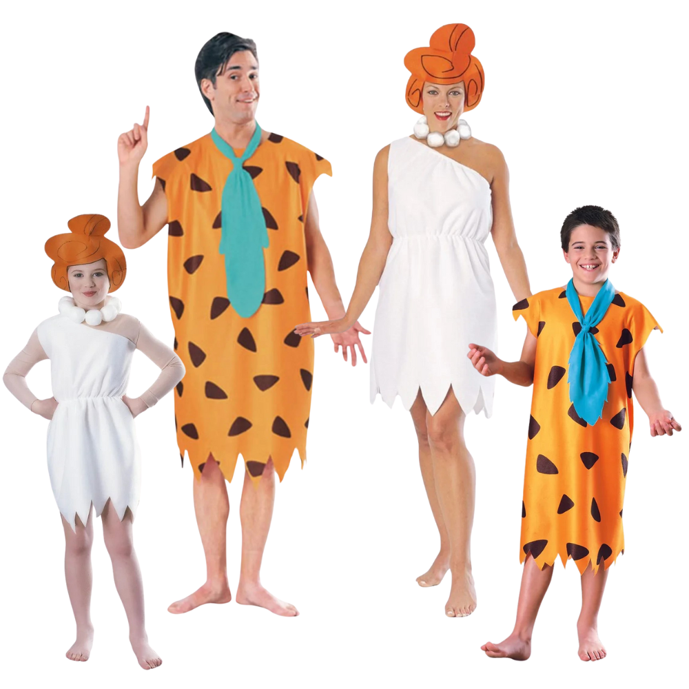 Déguisements du groupe des hommes des cavernes pierrafeu