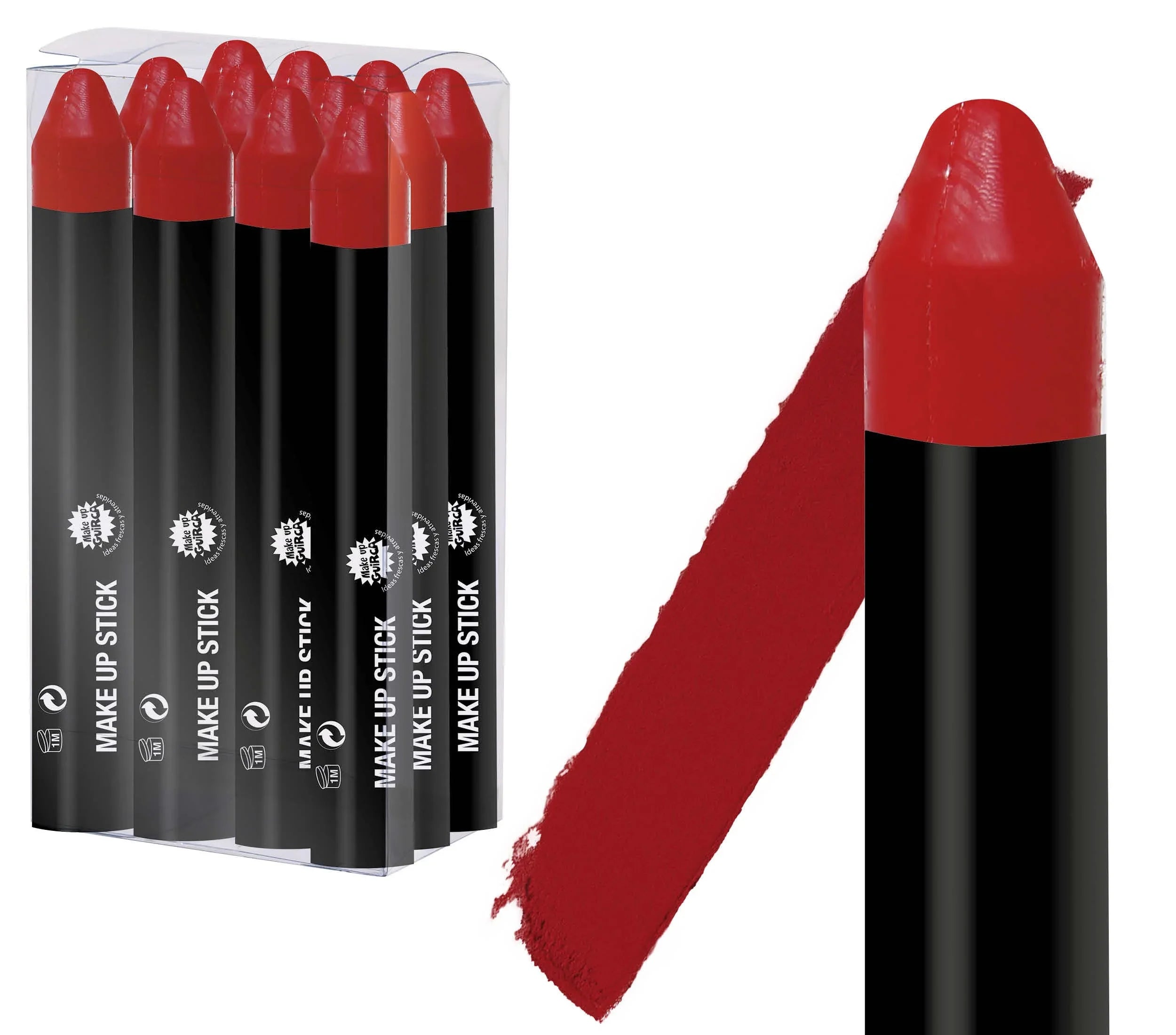 Pintura en Barra para Maquillaje en Colores Maquillajes y Pinturas Guirca Rojo