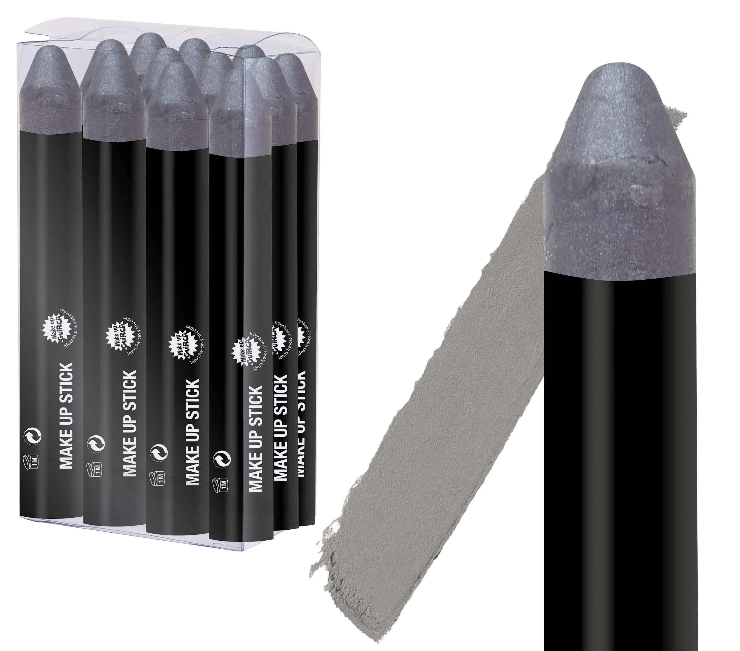 Pintura en Barra para Maquillaje en Colores Maquillajes y Pinturas Guirca Plateado