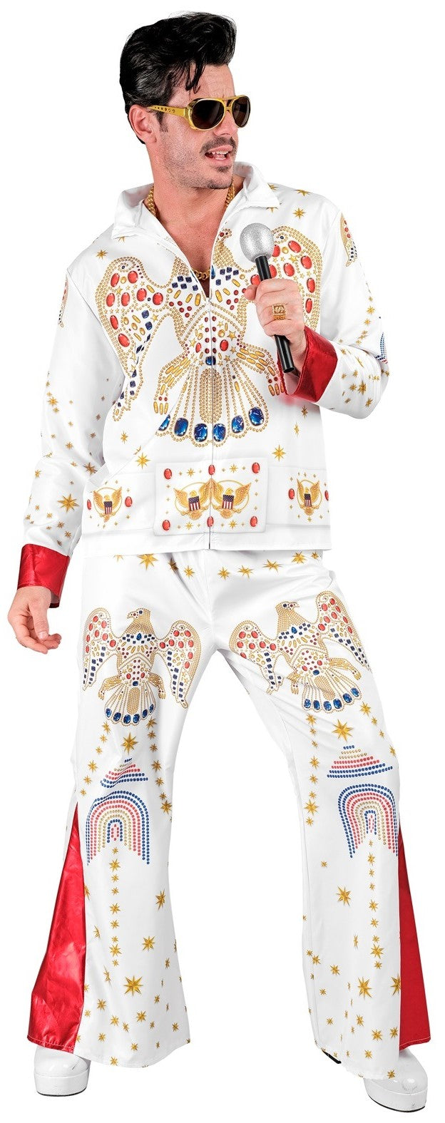 Disfraz de Elvis Presley Blanco para Hombre Elvis Widmann