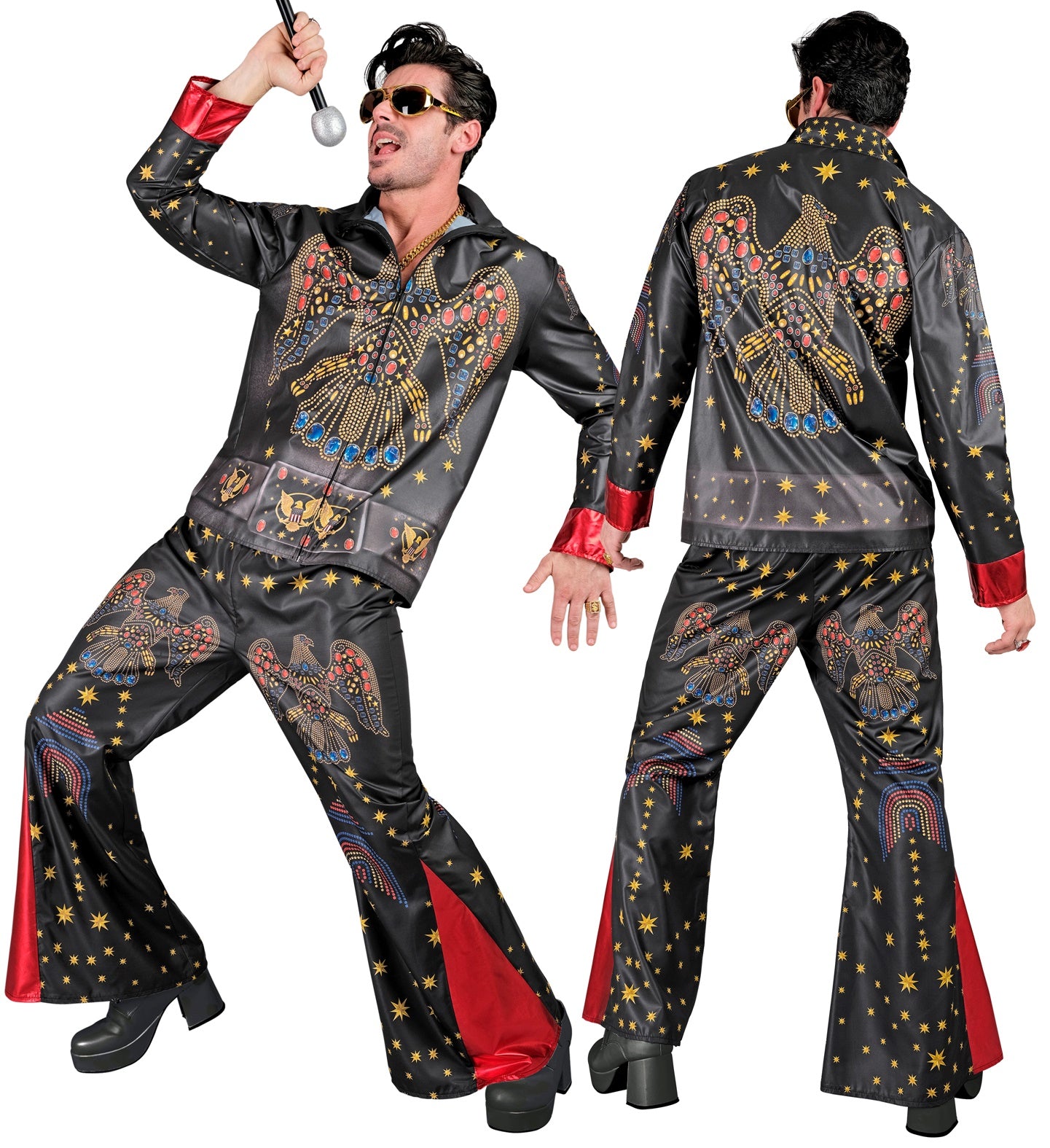 Disfraz de Elvis Presley Negro para Hombre Elvis Widmann