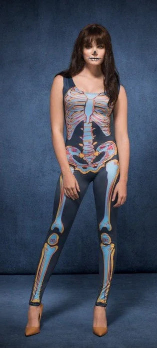 Disfraz de Esqueleto Azul para Mujer Esqueletos Smiffys