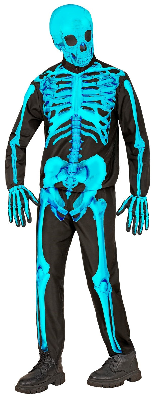 Disfraz de Esqueleto Azul Neón para Niño Esqueletos Widmann
