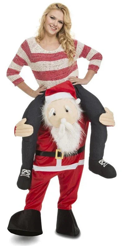 Disfraz de Papá Noel a Hombros para Adulto Papa Noel y Mama Noel Viving