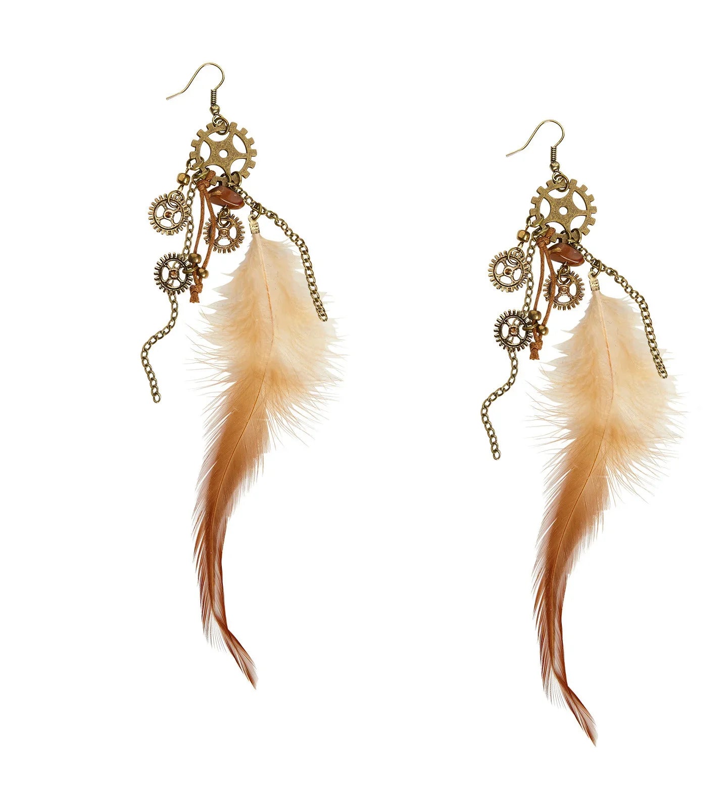Pendientes Steampunk con Plumas Steampunk Widmann