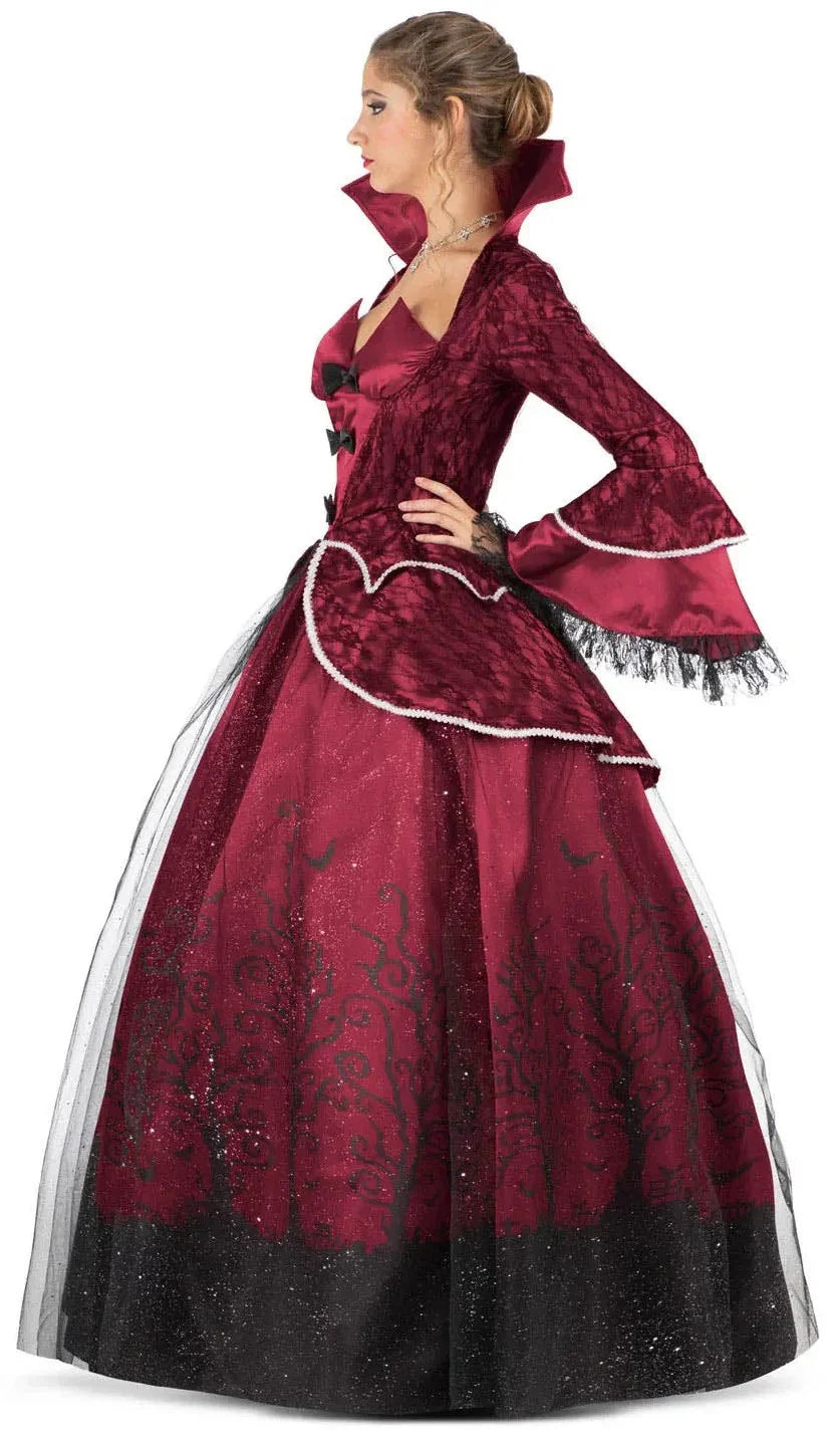 Disfraz de Condesa Vampira Granate para Mujer Vampiros y vampiresas Viving