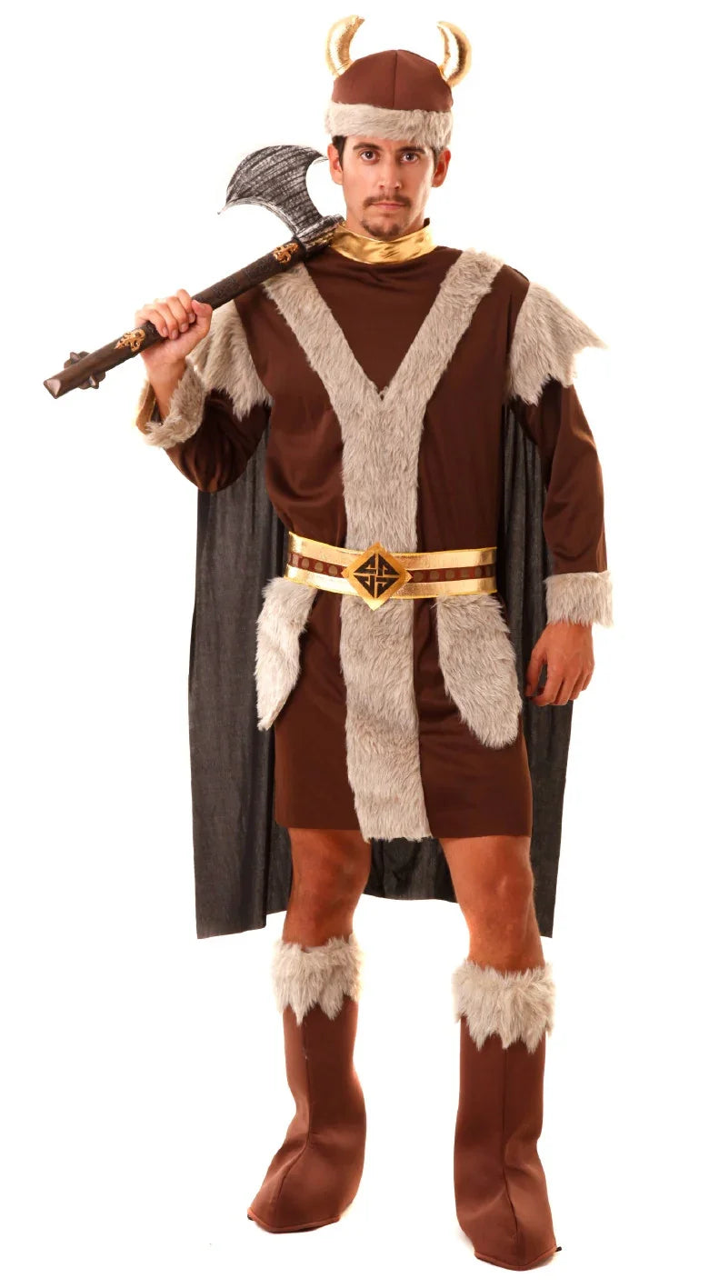 Disfraz de Vikingo Marrón para Hombre Vikingos EuroCarnavales