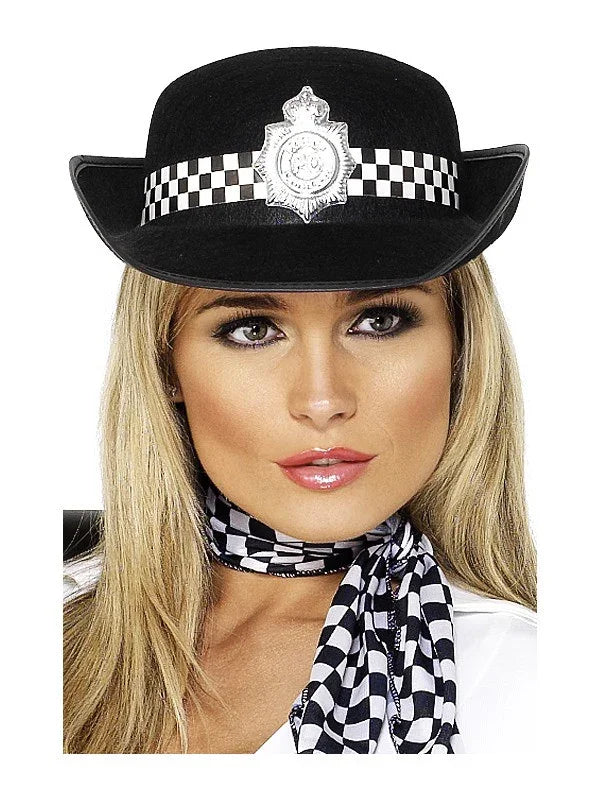 Sombrero de Policía Inglesa para Mujer Complementos Polis y Presos Smiffys