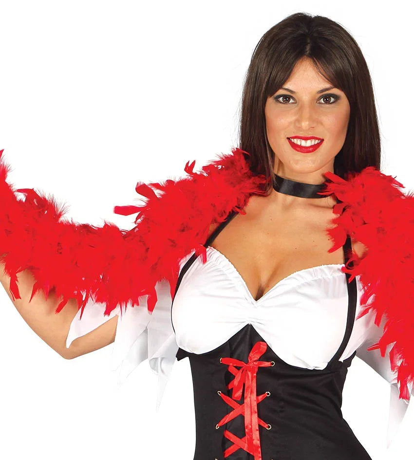 Boa Roja de Plumas Complementos Charlestón y Gangster Guirca