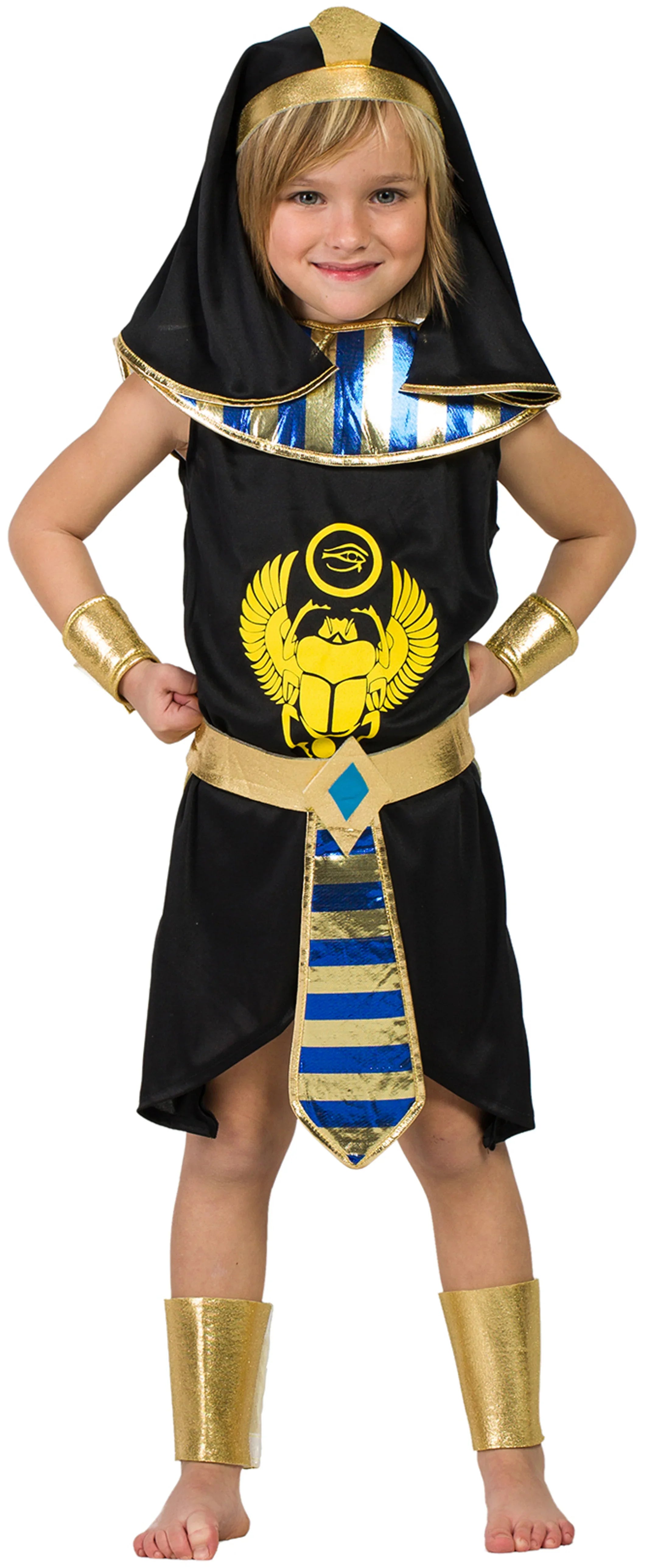 Disfraz de Egipcio Negro para Niño Egipcio Kimokawaii
