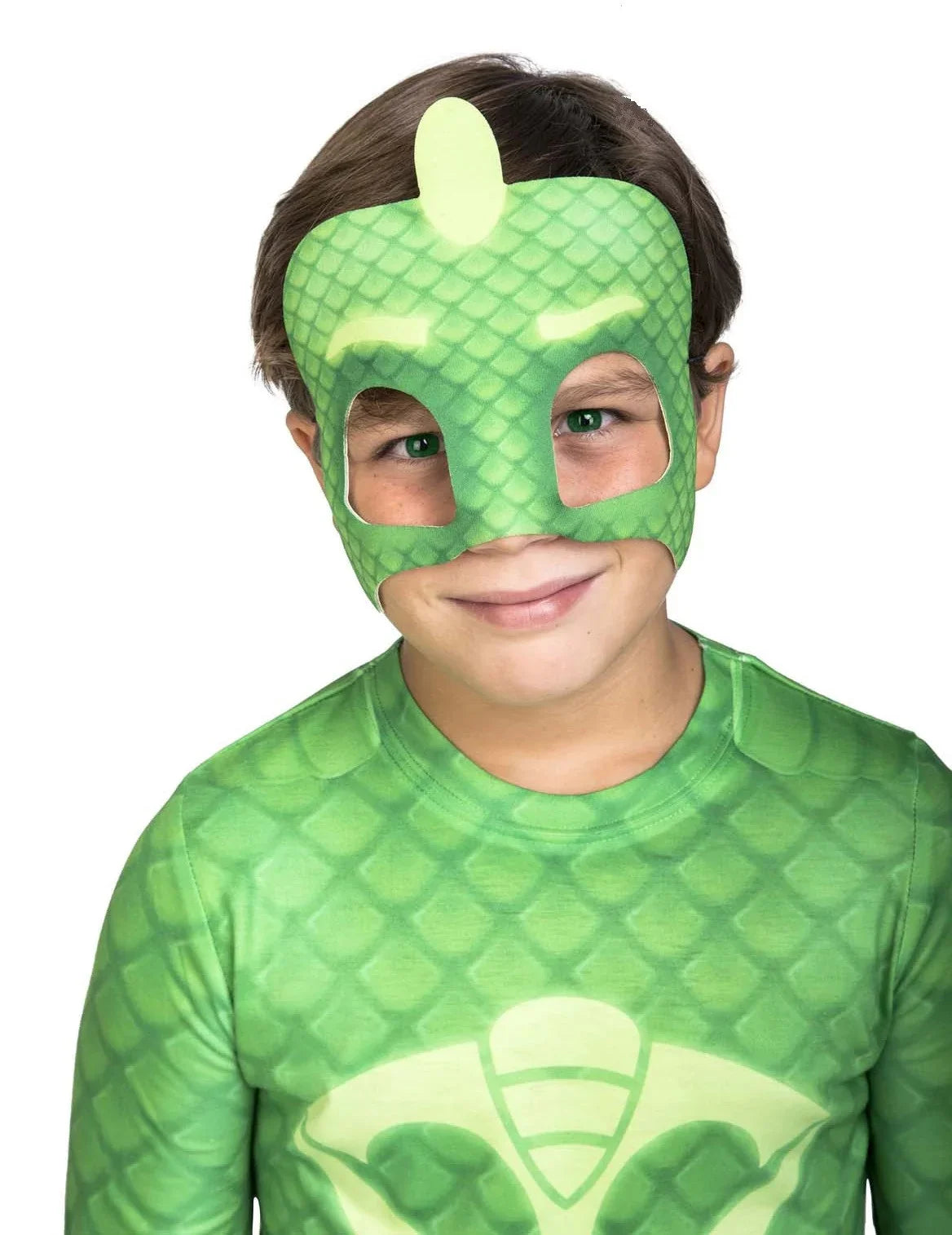 Kit disfraz de Gekko PJ Masks Infantil PJ Masks: Gatuno, Buhíta y Gekko Viving