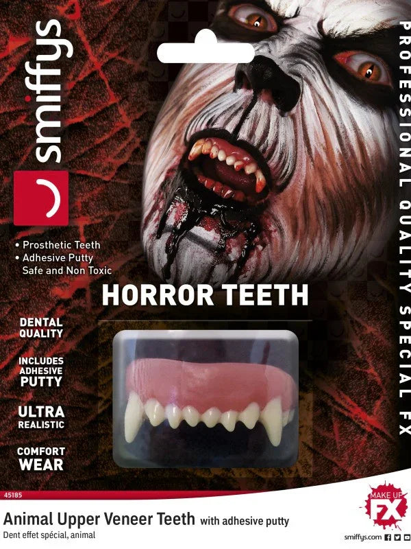Prótesis de Dentadura de Animal Hiperrealista Dentaduras y Colmillos Smiffys