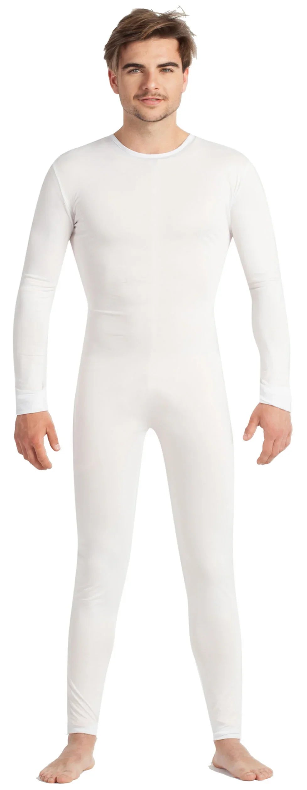 Malla de Cuerpo Entero Blanca para Hombre Mallas y Maillots Kimokawaii