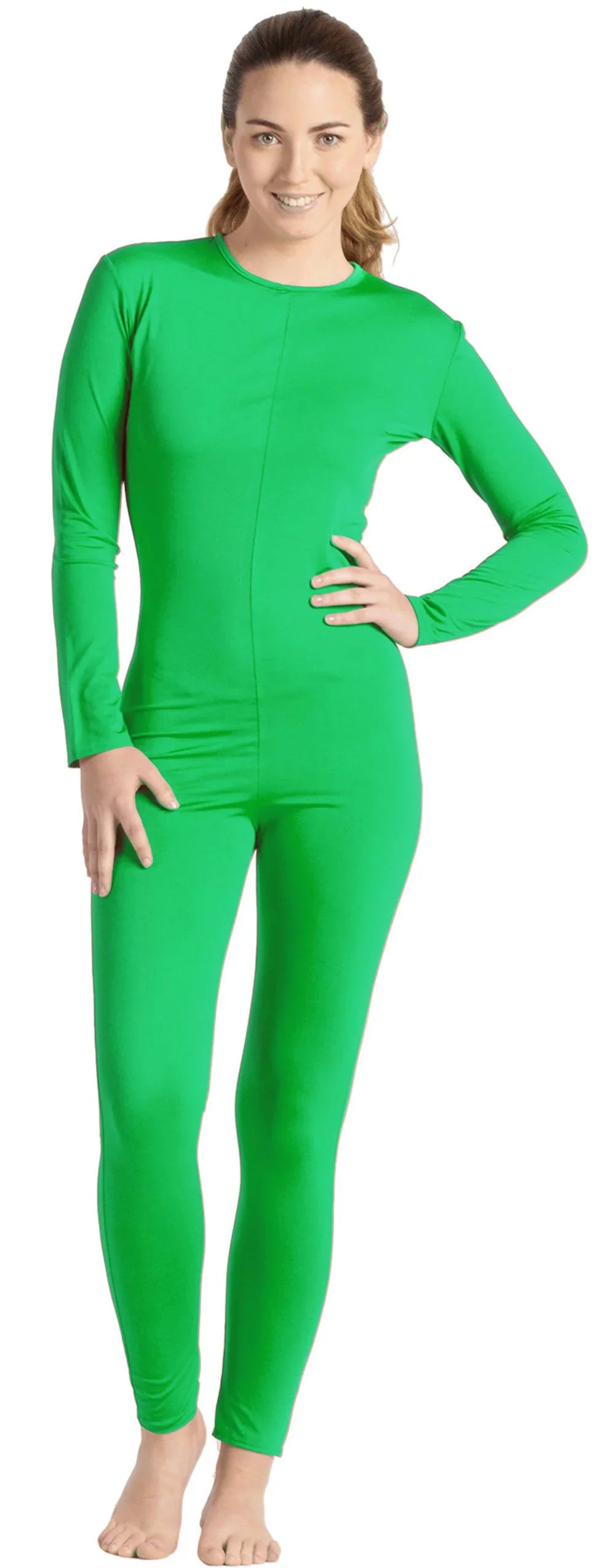 Malla de Cuerpo Entero Verde para Mujer Mallas y Maillots Kimokawaii
