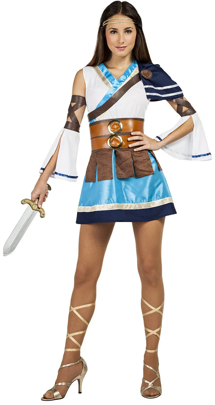 Disfraz de Guerrera Griega para Mujer Romanos y Griegos Kimokawaii