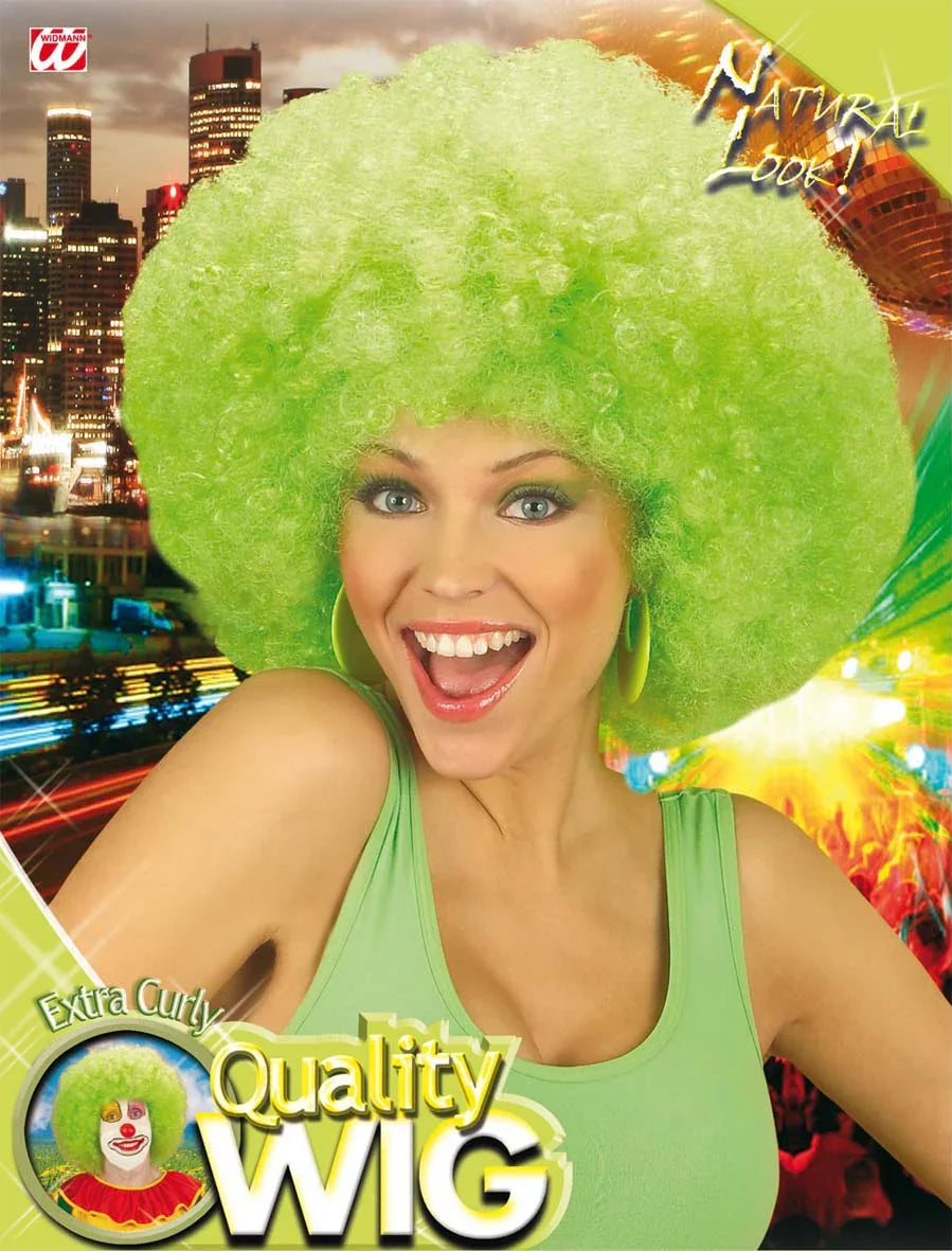 Peluca Afro Verde Lujo COMPLEMENTOS Widmann