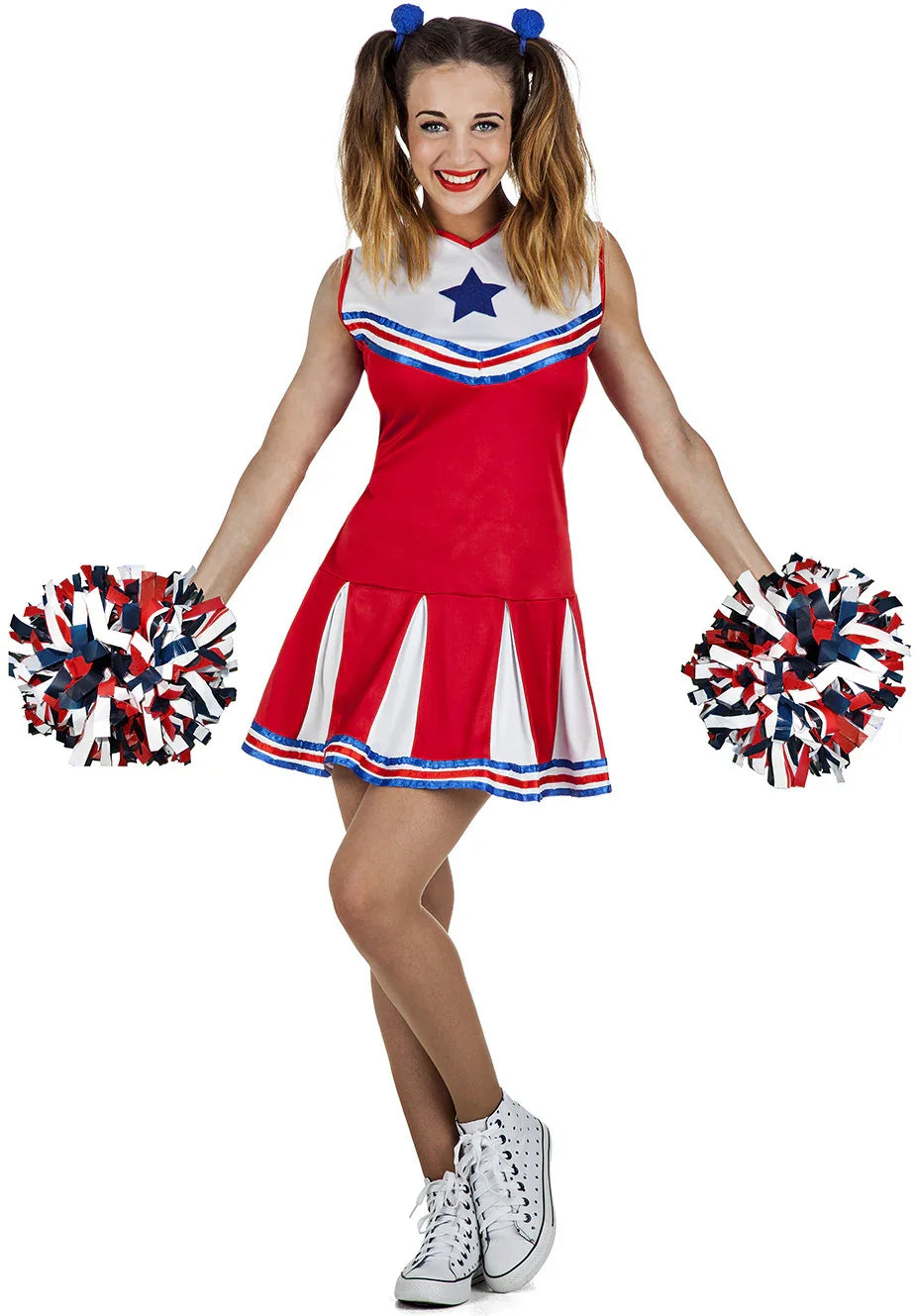 Disfraz de Animadora Rojo para Mujer Animadoras Kimokawaii