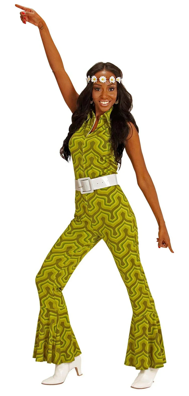 Disfraz Disco Años 70 Verde Pistacho para Mujer Disco Widmann