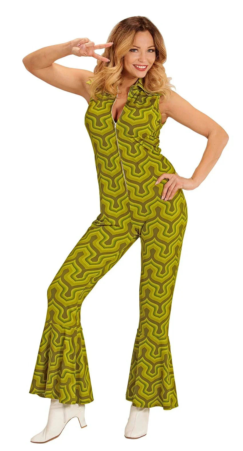 Disfraz Disco Años 70 Verde Pistacho para Mujer Disco Widmann