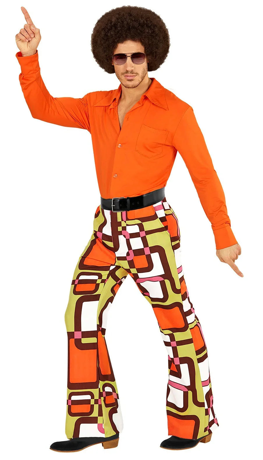 Pantalones de Campana Disco Años 70 para Hombre Disco Widmann