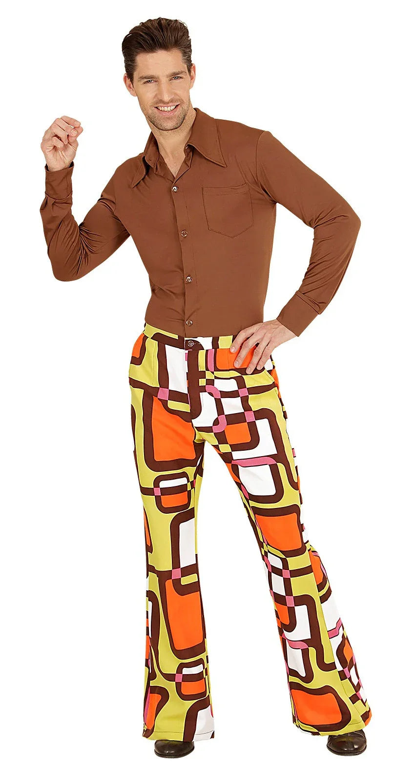 Pantalones de Campana Disco Años 70 para Hombre Disco Widmann