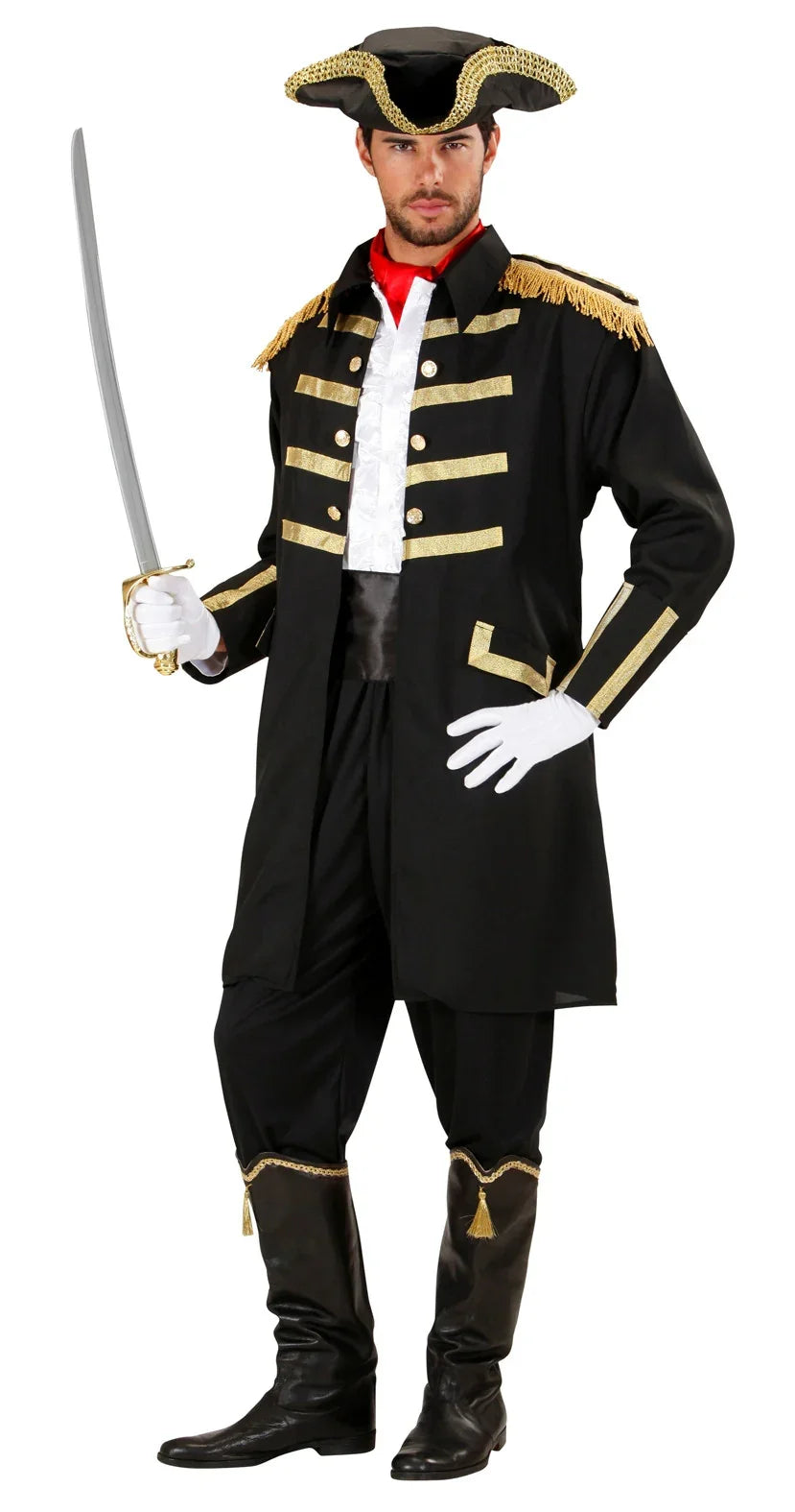 Disfraz de Capitán Pirata Negro para Adulto Pirata Widmann