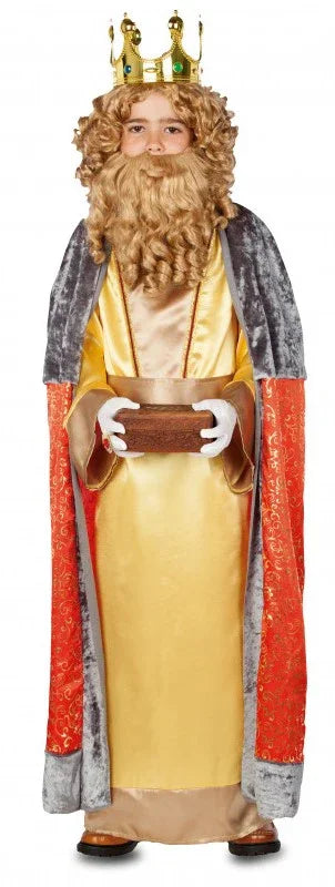 Disfraz de Rey Mago Gaspar con Capa para Niño Reyes Magos y Pajes EuroCarnavales