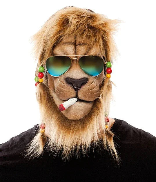 Máscara de León Jamaicano con Gafas León EuroCarnavales