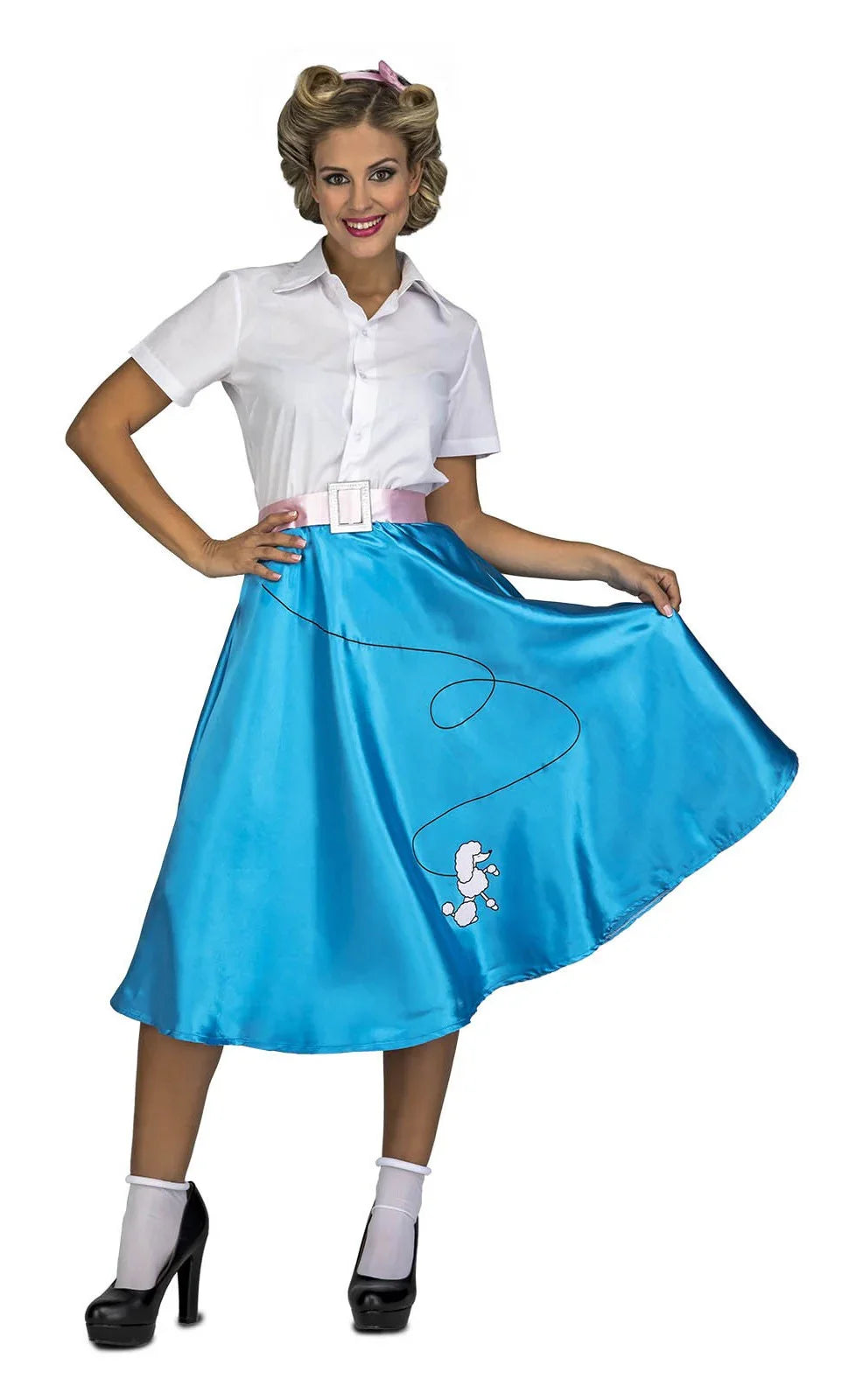 Disfraz Chica Años 50 Azul para Mujer Grease y Años 40 - 50 Viving