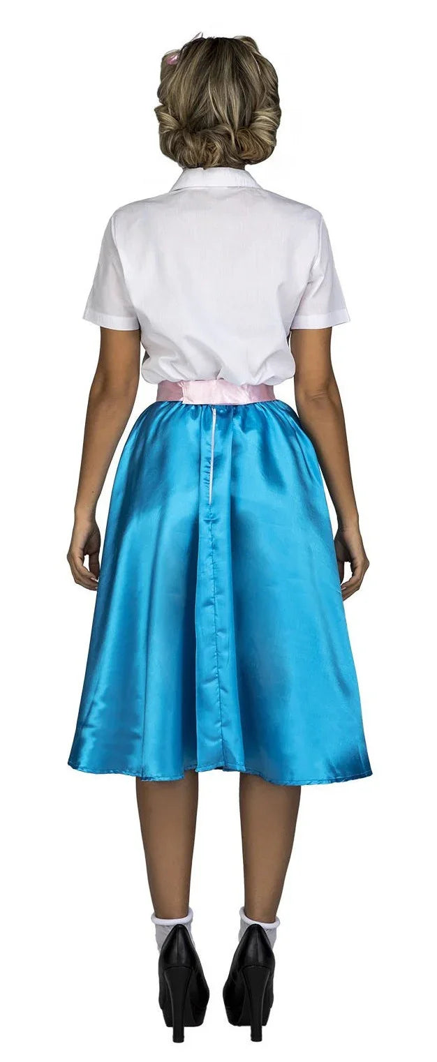 Disfraz Chica Años 50 Azul para Mujer Grease y Años 40 - 50 Viving