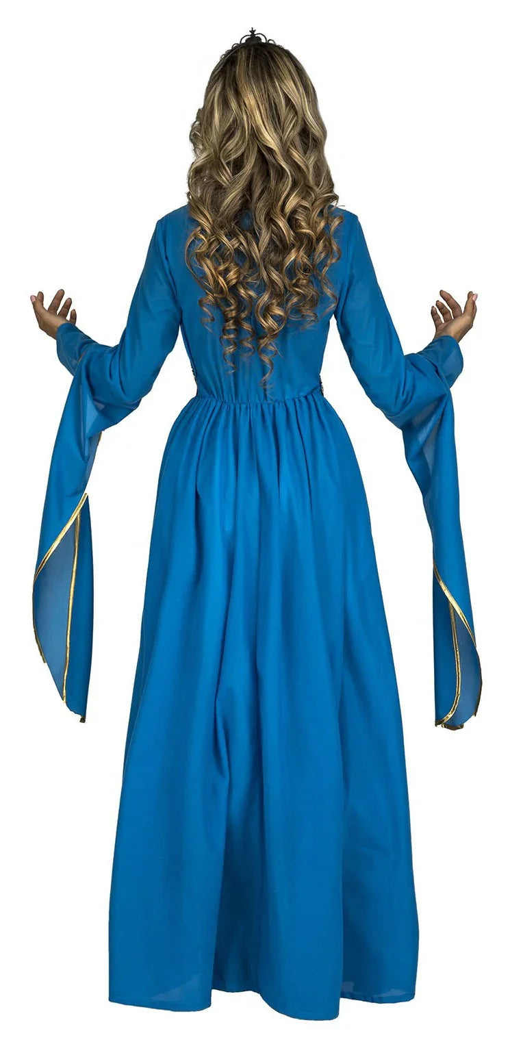 Disfraz de Reina Medieval Azul para Mujer Reyes y Reinas Medievales Viving