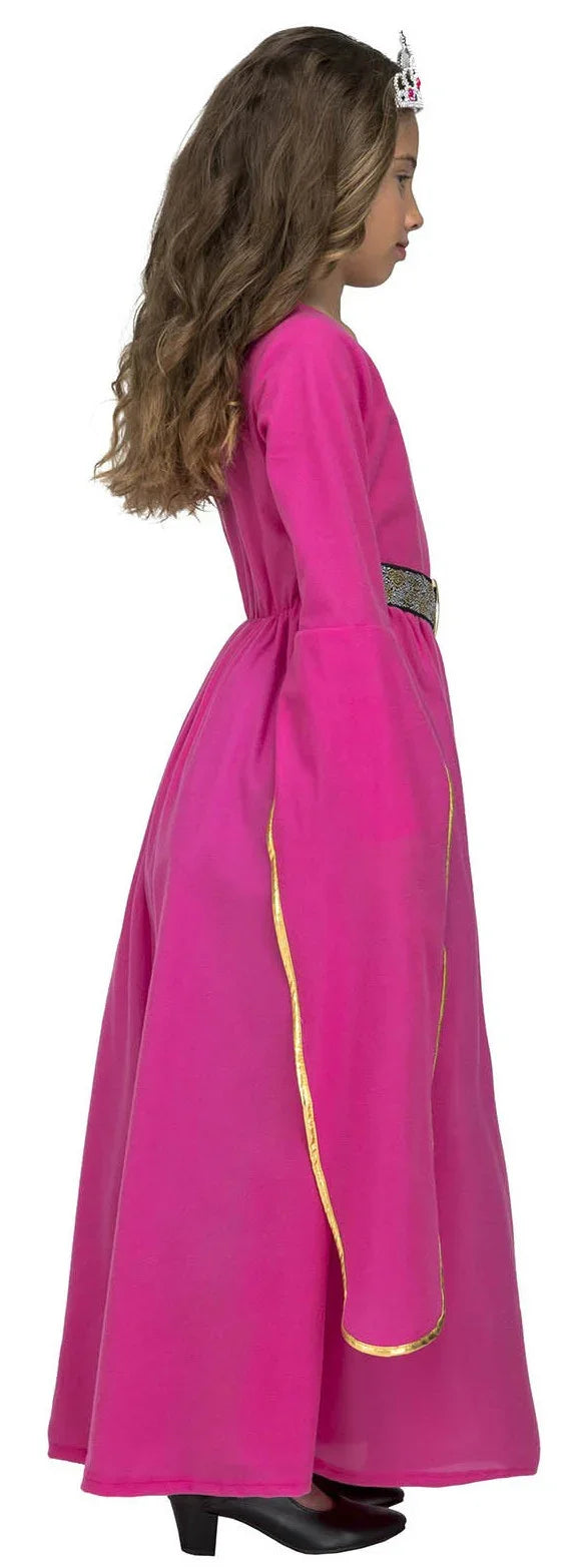 Disfraz de Princesa Medieval Rosa Infantil Princesas y Damas Medievales Viving