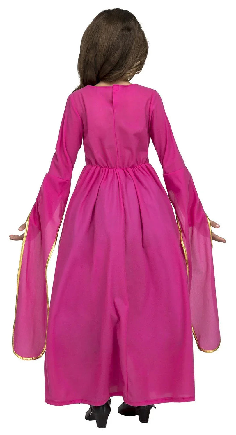 Disfraz de Princesa Medieval Rosa Infantil Princesas y Damas Medievales Viving