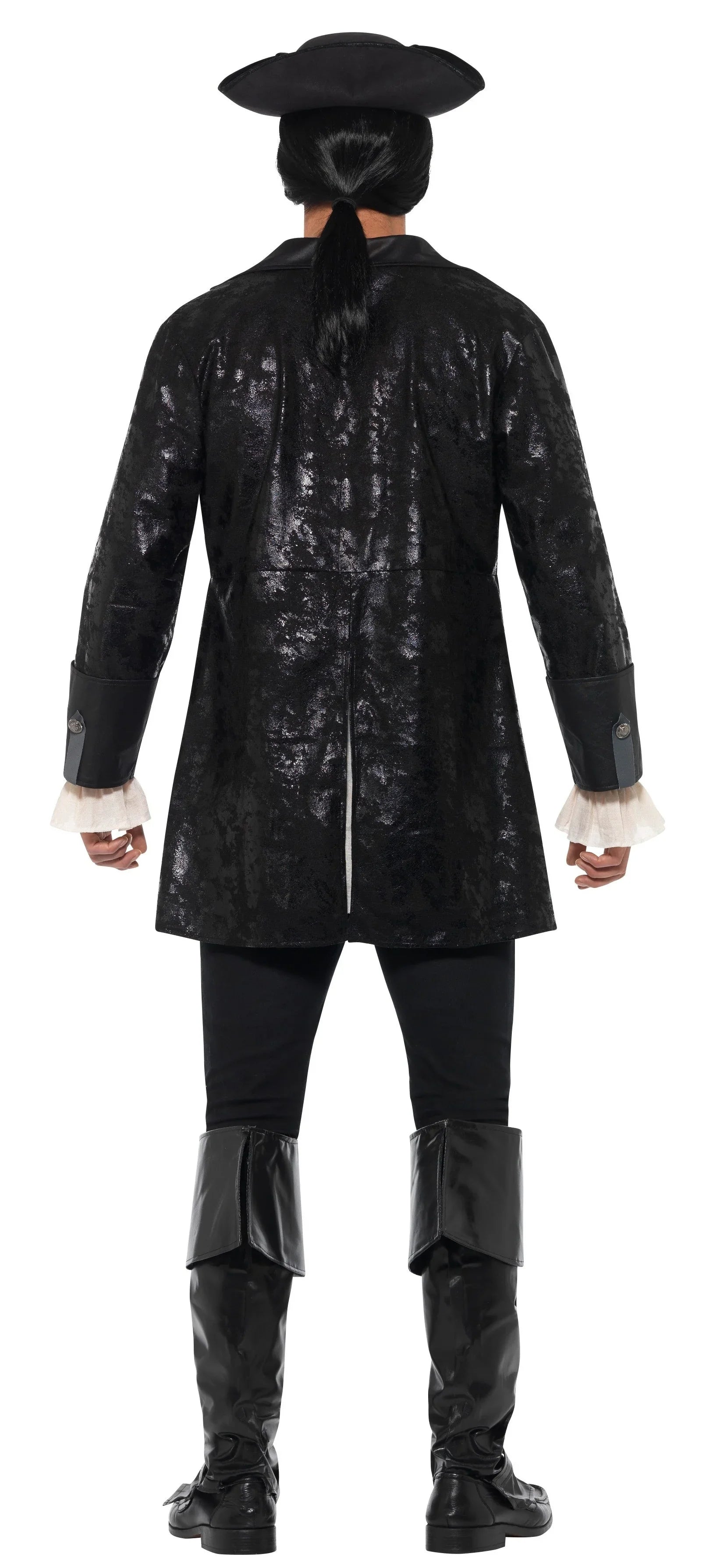 Chaqueta de Capitán Pirata Negra para Adulto Complementos Piratas Smiffys