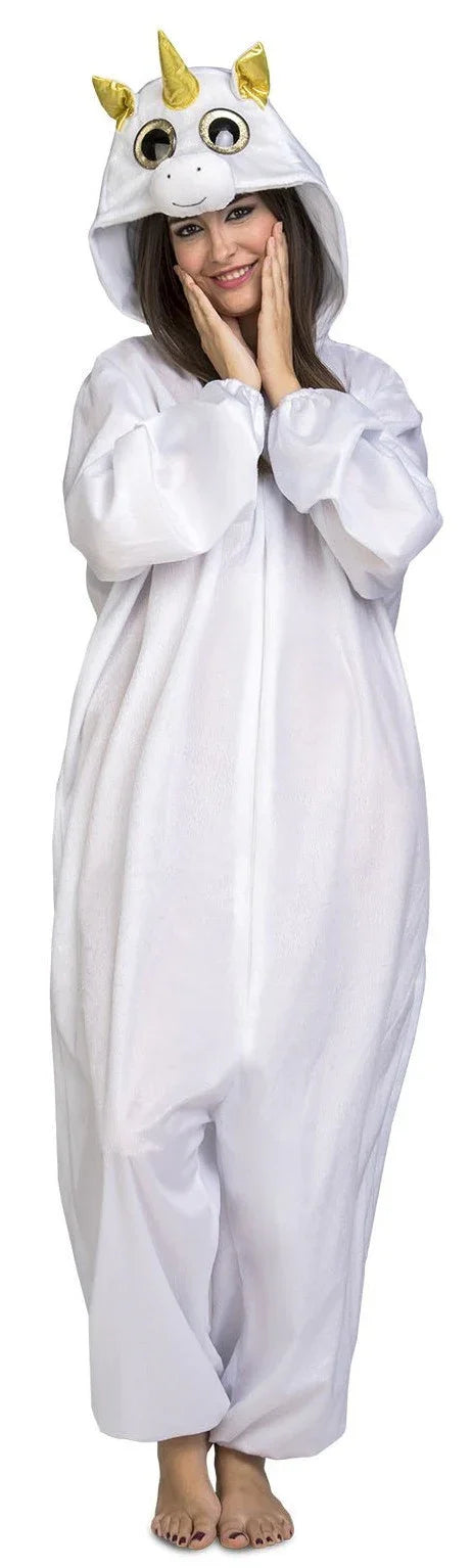 Disfraz de Unicornio Blanco Ojazos para Adulto Unicornio Viving