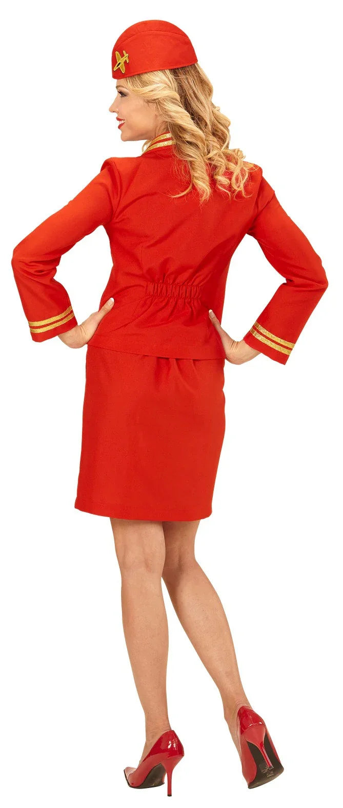 Disfraz de Azafata en Rojo para Mujer Otras Profesiones Widmann