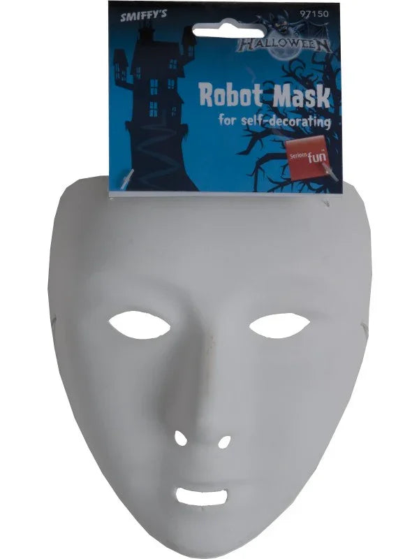 Careta Blanca Básica para Adulto Máscaras y Caretas Smiffys
