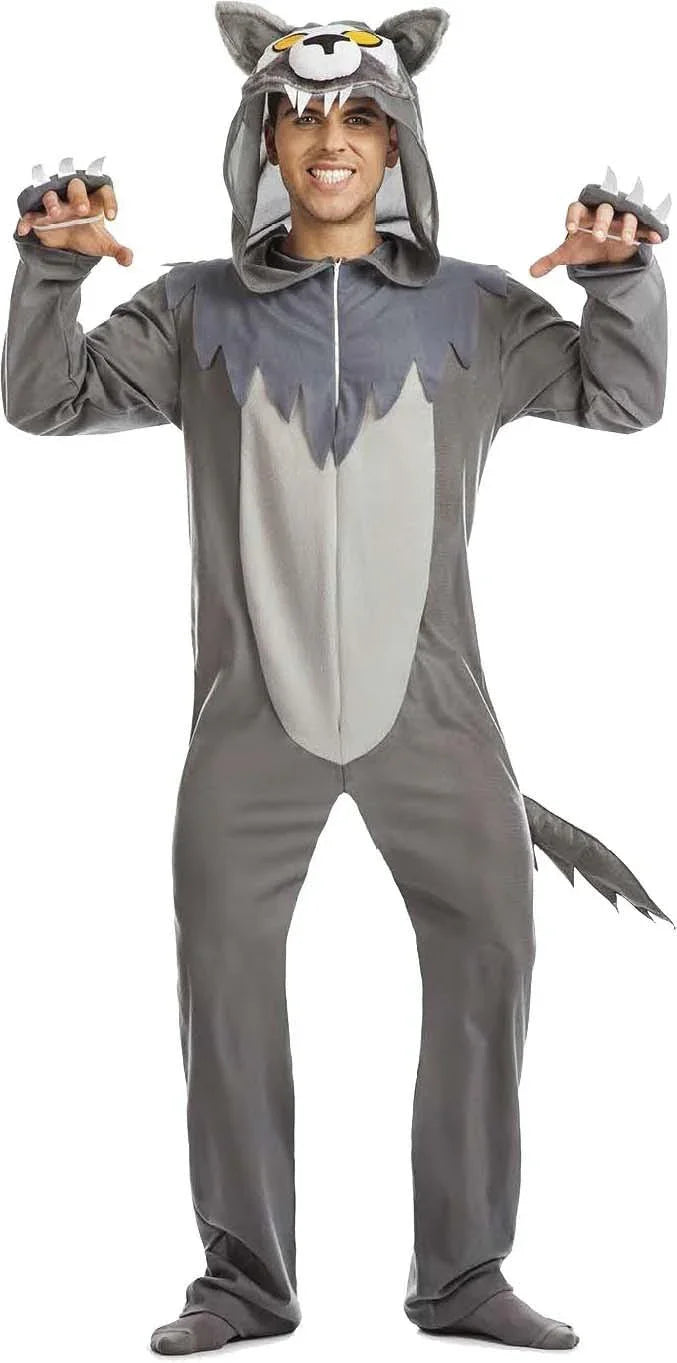 Disfraz de Lobo Gris para Adulto Lobo Kimokawaii