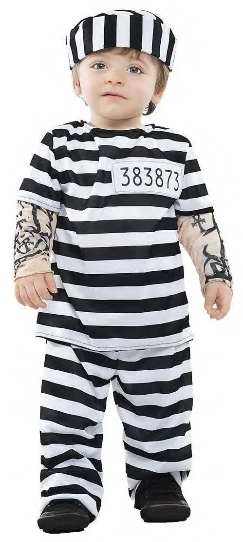 Disfraz de Preso con Tatuajes para Bebé Preso Kimokawaii