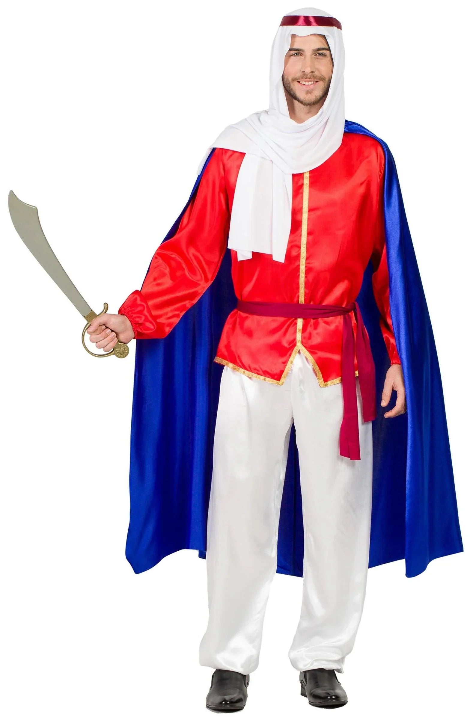 Disfraz de Príncipe Árabe con Capa para Hombre Árabes Kimokawaii