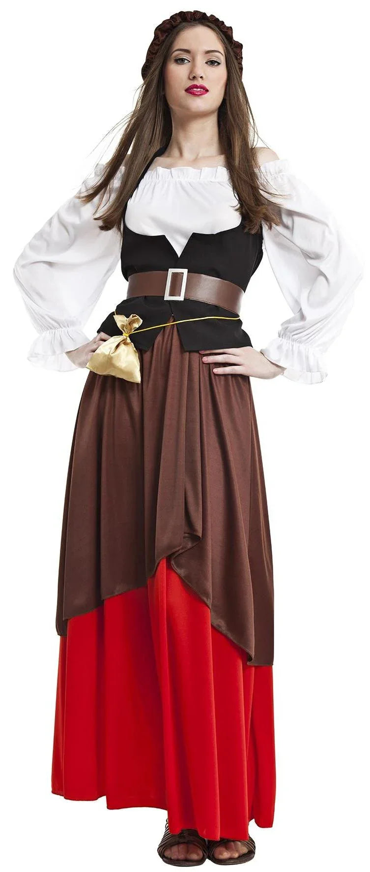 Disfraz de Campesina Medieval para Mujer Taberneras y Campesinas Medievales Kimokawaii