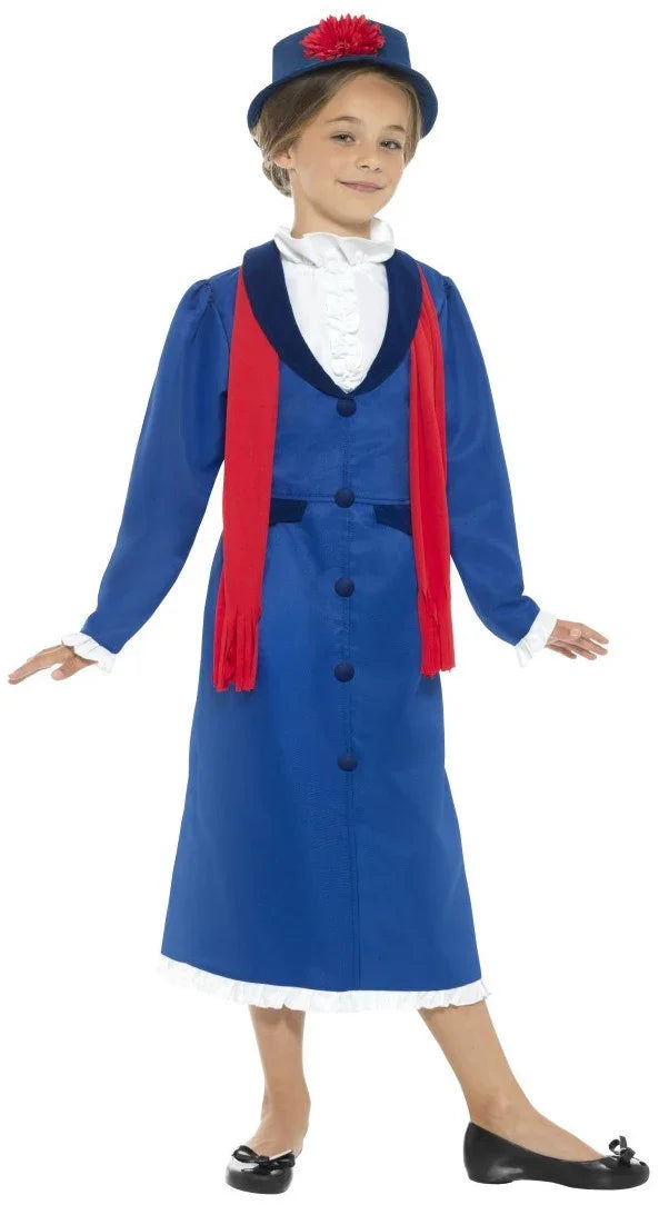 Disfraz de Mary Poppins Azul para Niña Mary Poppins Smiffys