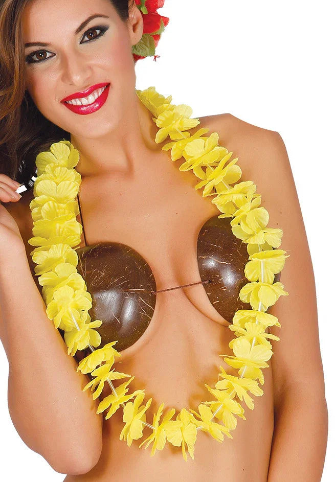 Collar Hawaiano Amarillo Complementos Hawaianos Guirca