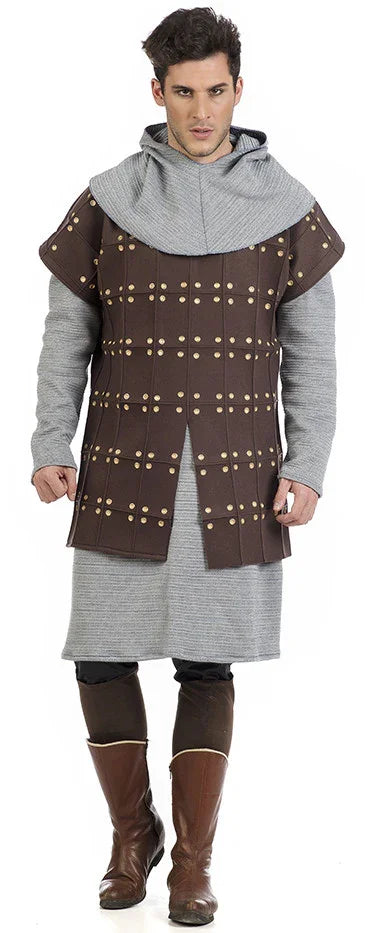 Gambesón Medieval Marrón con Tachuelas Caballeros y Cruzados Medievales Limit Sport