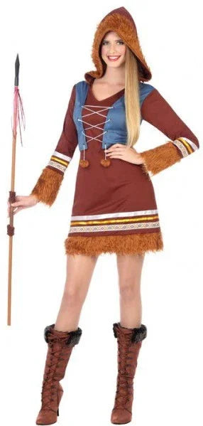 Disfraz de Esquimal Marrón para Mujer Esquimales Atosa