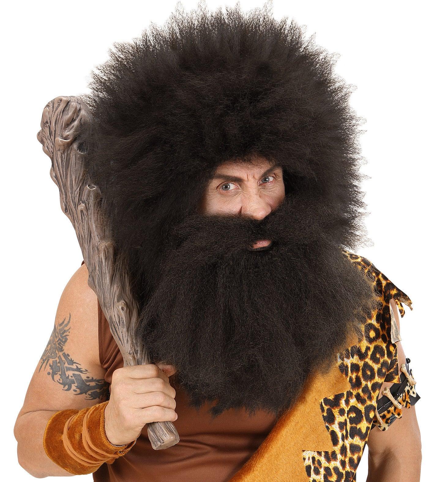 Barba de Cavernícola Morena con Bigote Complementos Trogloditas y Cavernícolas Widmann