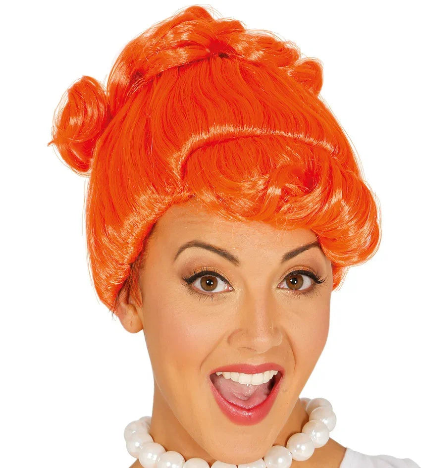 Peluca de Vilma Picapiedra Naranja Los Picapiedra Guirca