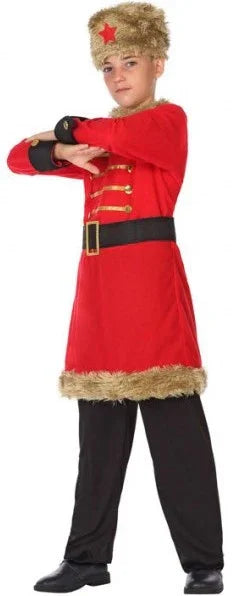 Disfraz de Ruso Comunista Rojo para Niño Rusos Atosa